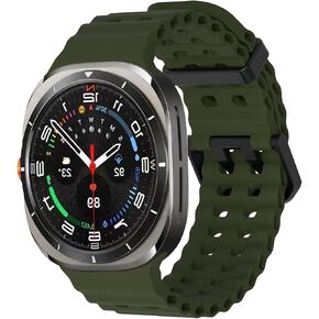 Silicone Bands Compatible with Samsung Galaxy Watch Ultra 47mm Men Women, Soft Silicone Wristbands Waterproof Replacement Strap for Galaxy Watch 7 Ultra 2024-Orange in Saudi Arabia