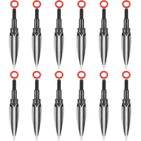 12pcs Traditional Archery Broadheads - 100/125 Grain Turkey Broadheads Arrow Tips Carbon Steel Field Tips Hunting Arrowheads for Recurve Compound and Crossbow Practice Shooting in Saudi Arabia