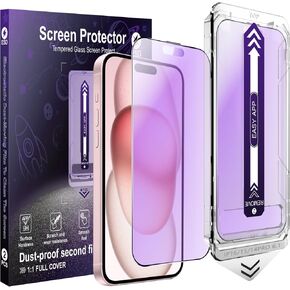 [عبوة من قطعتين واقي شاشة غير لامع مضاد للضوء الأزرق لهاتف iPhone 13 Pro Max / 14 Plus، [سهل التركيب]، مضاد للوهج، مضاد لبصمات الأصابع، زجاج مقسى 9H، مقاوم للكسر والخدش in Kuwait