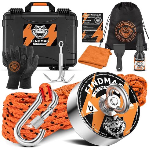 FINDMAG 2000 LBS Magnet Fishing Kit, 3.7 Inch Fishing Magnets Heavy Duty in Saudi Arabia