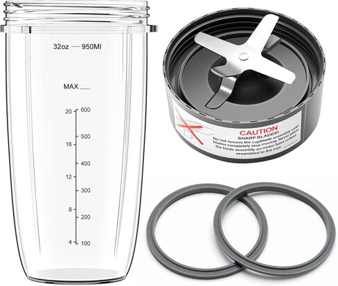 4Pcs Blender Cup & Blade Replacement Parts Set for NutriBullet 600W & 900W in Saudi Arabia