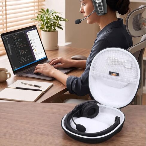 Hard EVA Carry Case Compatible with Sarevile/TECKNET Trucker Bluetooth Headset V5.2 Wireless Headset Protective Shockproo Storage Box (Case Only) in Kuwait