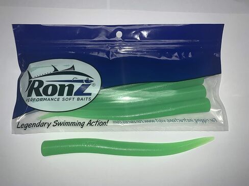 RONZ Lures Replacement Tails 8" 6ct (8BTGG) (Green Glow) in Saudi Arabia