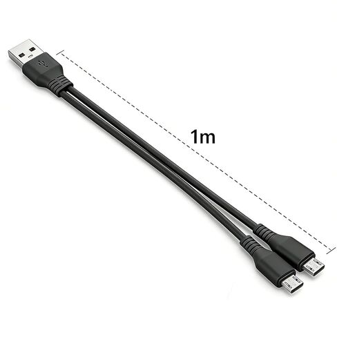 Micro USB Splitter Cable, 3FT 2-in-1 Dual Micro USB Charging Cable for Samsung Galaxy S7 Edge S6 S5 Note PS4 Fire Tablet MP3 and More in Saudi Arabia