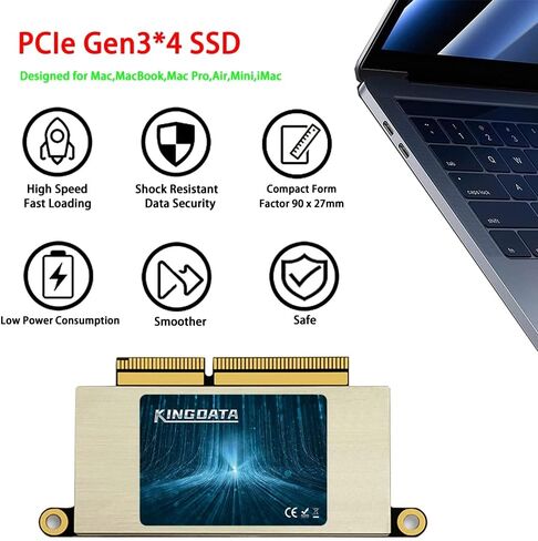 SSD for MacBook 256GB NVMe PCIe Gen3x4 M.2, Internal Solid State Drive Upgrade for MacBook Pro A1708 (2016-2017) in Saudi Arabia