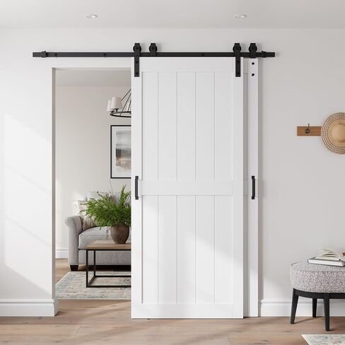 42" x 84" Bypass Barn Door with 7FT Track Hardware Kit Included in Saudi Arabia