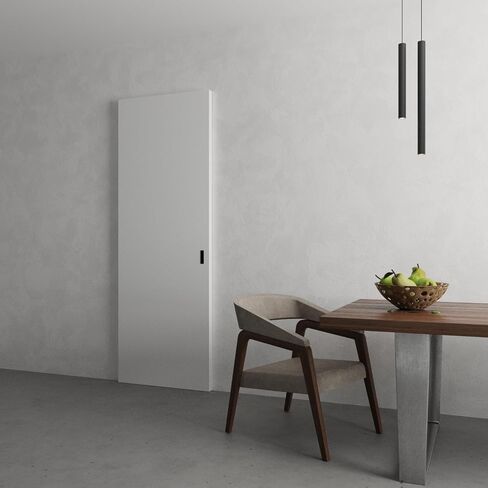 SARTODOORS Interior Hidden Barn | Planum 0010 Primed | Sturdy Finished Flush Modern Doors | Magic Concealed Sliding Set 28" x 96" in Saudi Arabia