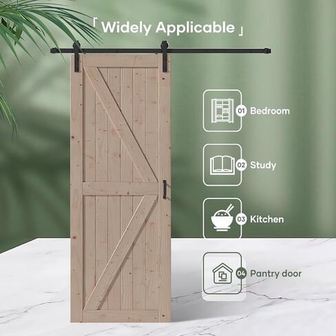 Fredbeck Double 36x96 Barn Door with Hardware Included (72X96 barn Door) in Saudi Arabia