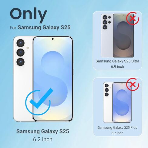 Temdan for Samsung Galaxy S25 Case Clear, [Wireless Charging][Anti-Yellowing][Military-Grade Protection] Shockproof Slim Magnetic Phone Sleeve Case for Samsung Galaxy S25, Transparent in Kuwait