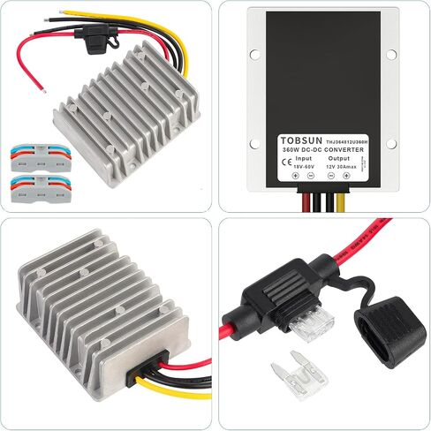 24V 36V 48V to 12V 30A 360W Converter Step Down Voltage Reducer with Fuse in Saudi Arabia