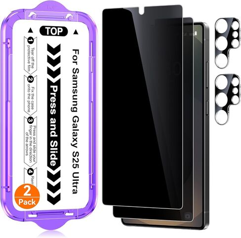 Matte Privacy Screen Protector + Lens Protector for Galaxy S25 Ultra in Saudi Arabia