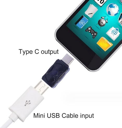 USB Female to Type C Male Conversion Adapter Converter Black 5V2A Charging & 480Mbps Data Transfer in Kuwait