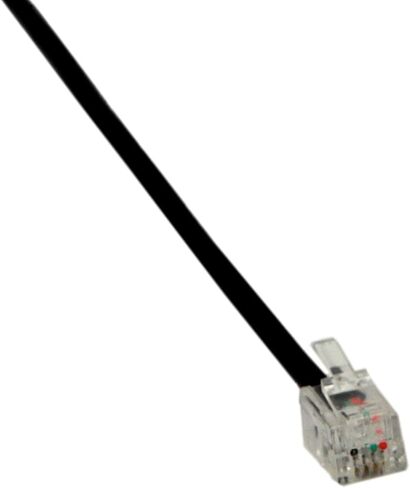 RJ9 محول الفاصل الحبل 2 أنثى إلى 1 ذكر RJ9 4P4C تمديد كابل أسود تمديد كابل للهاتف in Kuwait