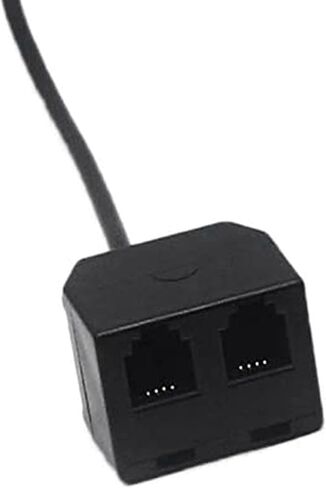 RJ9 محول الفاصل الحبل 2 أنثى إلى 1 ذكر RJ9 4P4C تمديد كابل أسود تمديد كابل للهاتف in Kuwait