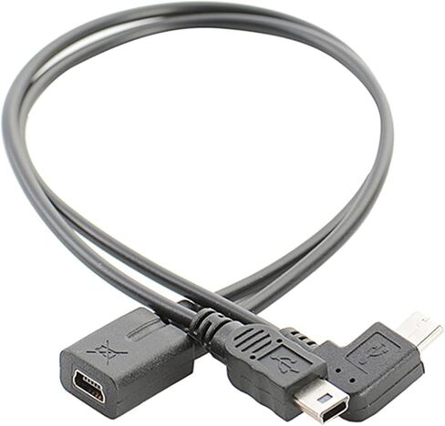 USB Splitter Extender Cable 5p Female to 5p Right Angles Male+Micro Male Cord Splitter Charging Cord in Kuwait