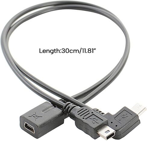USB Splitter Extender Cable 5p Female to 5p Right Angles Male+Micro Male Cord Splitter Charging Cord in Kuwait