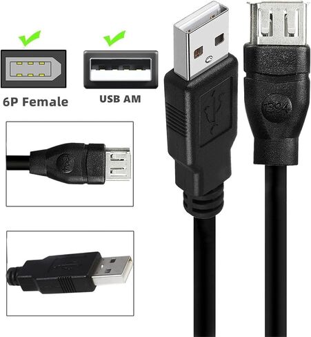 IEEE1394 6Pin أنثى إلى USB 2.0 ذكر محول محولات كابل للأجهزة الرقمية 20 سم in Kuwait