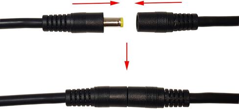 DC5521 Male to Female Adapter Cable 30CM Length for High Current Power Extension and Conversion Cord in Kuwait