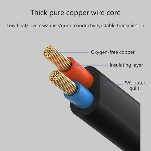 Male to Female Cable C14 to Conversion Cord Easy to Use Extension Cord Convenient Power Cable Essential Power Cable in Kuwait