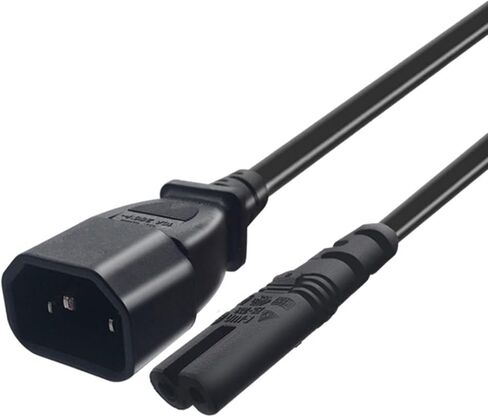 Male to Female Cable C14 to Conversion Cord Easy to Use Extension Cord Convenient Power Cable Essential Power Cable in Kuwait