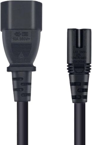 Male to Female Cable C14 to Conversion Cord Easy to Use Extension Cord Convenient Power Cable Essential Power Cable in Kuwait