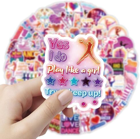120PCS Neon Dance Stickers, Electronic Music DJ Stickers, Dance Party Vinyl Decals for Water Bottles Laptop Skateboard Phone Tumbler Scrapbook in Kuwait