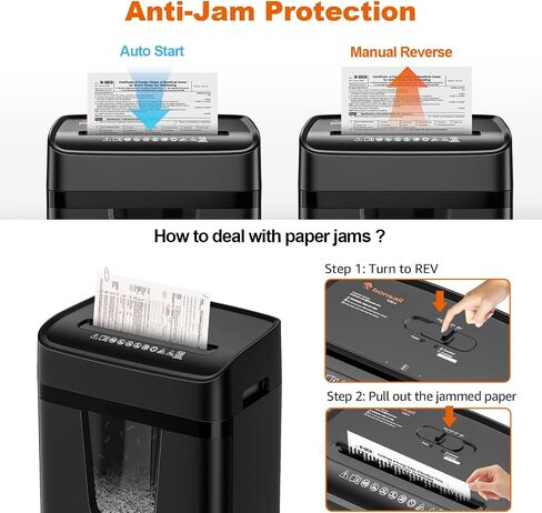 Bonsaii 12-Sheet Cross Cut Heavy Duty Paper Shredder for Home Office in Kuwait