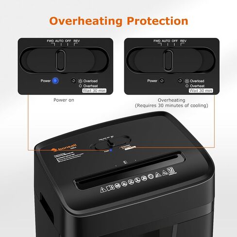 Bonsaii 12-Sheet Cross Cut Heavy Duty Paper Shredder for Home Office in Kuwait