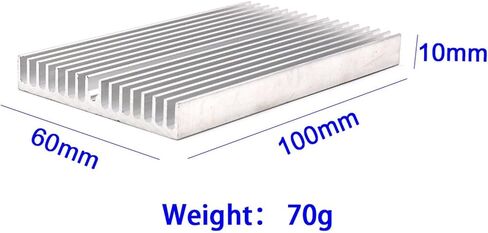 2pcs 100x60x10mm Rectangular Radiator 100mm Cooling Aluminum Plate for COB LED Lighting 50W in Saudi Arabia
