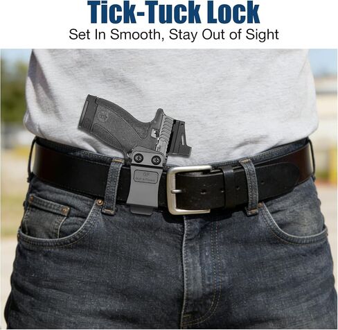 GUN & FLOWER IWB Holster for Smith & Wesson Bodyguard 2.0, Inside Waistband Holster with Level I Retention, Fixed 1.5" Belt Clip, Injection Molded Polymer in Kuwait