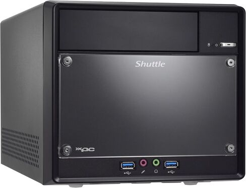 Shuttle XPC Cube SH510R4 Mini Barebone PC Intel H510 Supports 125W 11th/10th Gen Rocket Lake/Comet Lake CPU No RAM No HDD/SSD No CPU No OS 300W80 Plus Bronze Flex PSU,Black in Saudi Arabia