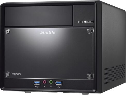 Shuttle XPC Cube SH510R4 Mini Barebone PC Intel H510 Supports 125W 11th/10th Gen Rocket Lake/Comet Lake CPU No RAM No HDD/SSD No CPU No OS 300W80 Plus Bronze Flex PSU,Black in Saudi Arabia