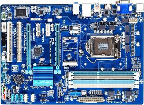 Computer Motherboards Fit for GIGABYTE GA-Z77-DS3H Desktop Motherboard LGA1155 DDR3 32GB PCI-E 3.0 Support Core I7i5i3 CPUs USB2.0 ATX Placa-mãe in Saudi Arabia