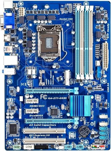 Computer Motherboards Fit for GIGABYTE GA-Z77-DS3H Desktop Motherboard LGA1155 DDR3 32GB PCI-E 3.0 Support Core I7i5i3 CPUs USB2.0 ATX Placa-mãe in Saudi Arabia
