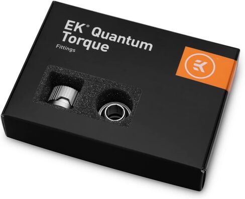 EKWB Quantum EK Torque HTC-12 12mm OD Rigid Tubing Fitting 6 Pack - Satin Titanium in Kuwait