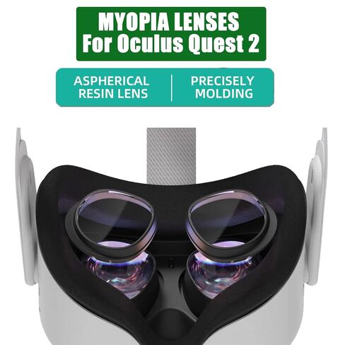 Myopia Glasses Lens Compatible with Oculus Quest 2 VR Headset accessories, customized Frame Plus Protecting Lens Combination 1 Pair (- 1.00) in Saudi Arabia