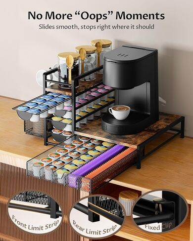 Coffee Station Organizer, Coffee Bar Organizer with 90 K-Cup Capacity in Saudi Arabia