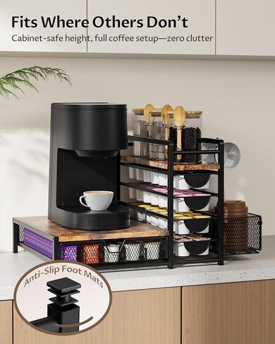 Coffee Station Organizer, Coffee Bar Organizer with 90 K-Cup Capacity in Saudi Arabia