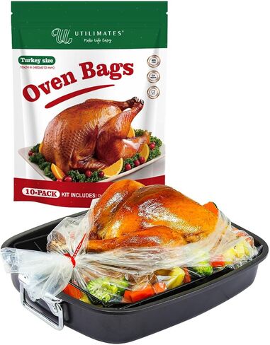 Turkey Bags for Oven Holds Up To 25 lbs, 19"x24" 100% Nylon in Saudi Arabia