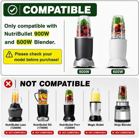 YQL 2-Pack 32oz أكواب خلاط بديلة لـ NutriBullet 600W و900W in Kuwait