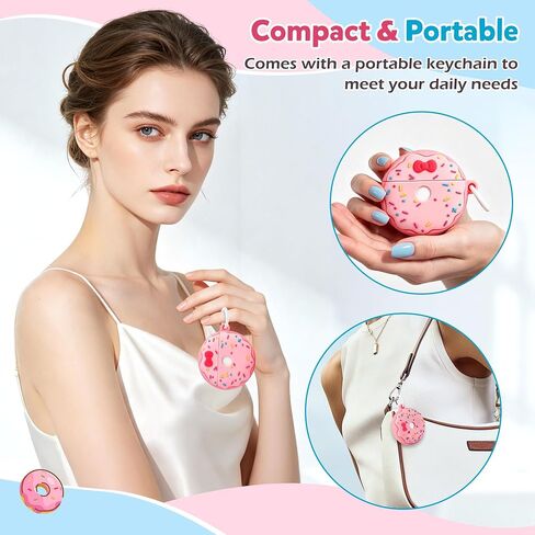 Aolcev for Airpods 4 Case 2024 with Keychain Cute Kawaii Case Cover Pink in Kuwait