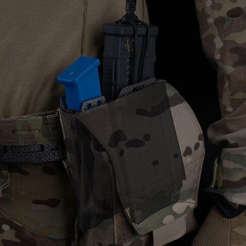Tactical Magazine Insert Pouch for 9mm, 5.56 & 7.62, Universal Hook and Loop Fastener, Elastic Retention System for Multi-Purpose Utility Bag in Saudi Arabia