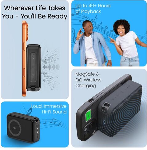AquaVault SoundCharge MagSafe Battery Pack & Travel Speaker 5000mAh Hi-Fi in Kuwait