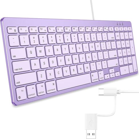 OMOTON USB-A & USB C Dual Interface Wired Keyboard for Mac/iMac/MacBook in Kuwait