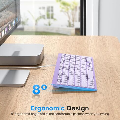 OMOTON USB-A & USB C Dual Interface Wired Keyboard for Mac/iMac/MacBook in Kuwait