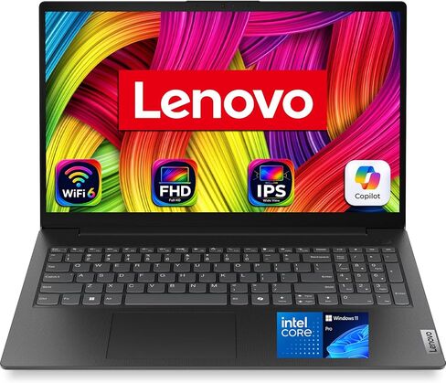Lenovo V15 Ultra Slim Business & Student Laptop, 15.6" FHD IPS Display, Powerful Intel Quad-Core Processor, 8GB DDR5 RAM, 512GB PCIe SSD, Wi-Fi 6, Ethernet(RJ45), HDMI, Windows 11 Pro, Copilot AI PC in Saudi Arabia