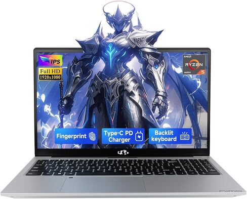 كمبيوتر محمول NIMO مقاس 15.6 بوصة IPS FHD Light Gaming، AMD Ryzen 5 6600H 32GB DDR5 RAM 1TB SSD (Beat I5/I7، 6 نواة تصل إلى 4.5 جيجا هرتز) Radeon 660M GPU PC مع 100W Type-C لطلاب الجامعات والأعمال in Kuwait
