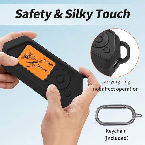 for Flipper Zero Case Cover, Soft Silicone Protective Case Only Compatible with Flipper Zero Device with Carabiner Accessories Set(Black) in Saudi Arabia