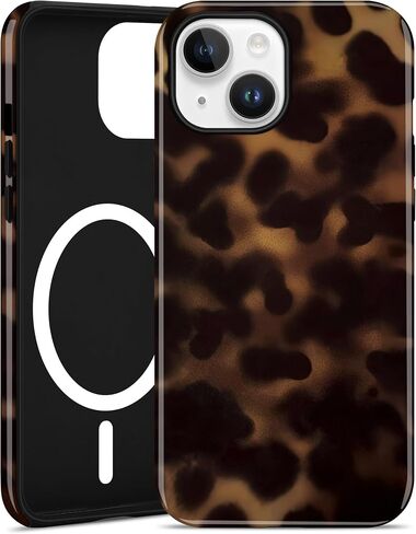 Jusy Magnetic Brown Tortoise Shell Phone Case for iPhone 17,Amber in Saudi Arabia