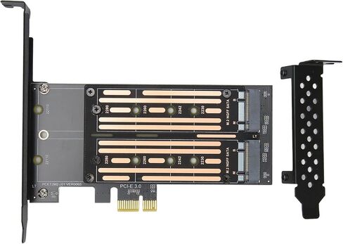 M.2 SATA SSD NGFF to PCIE Dual Adapter High Speed Data Transfer for Desktop Users in Saudi Arabia